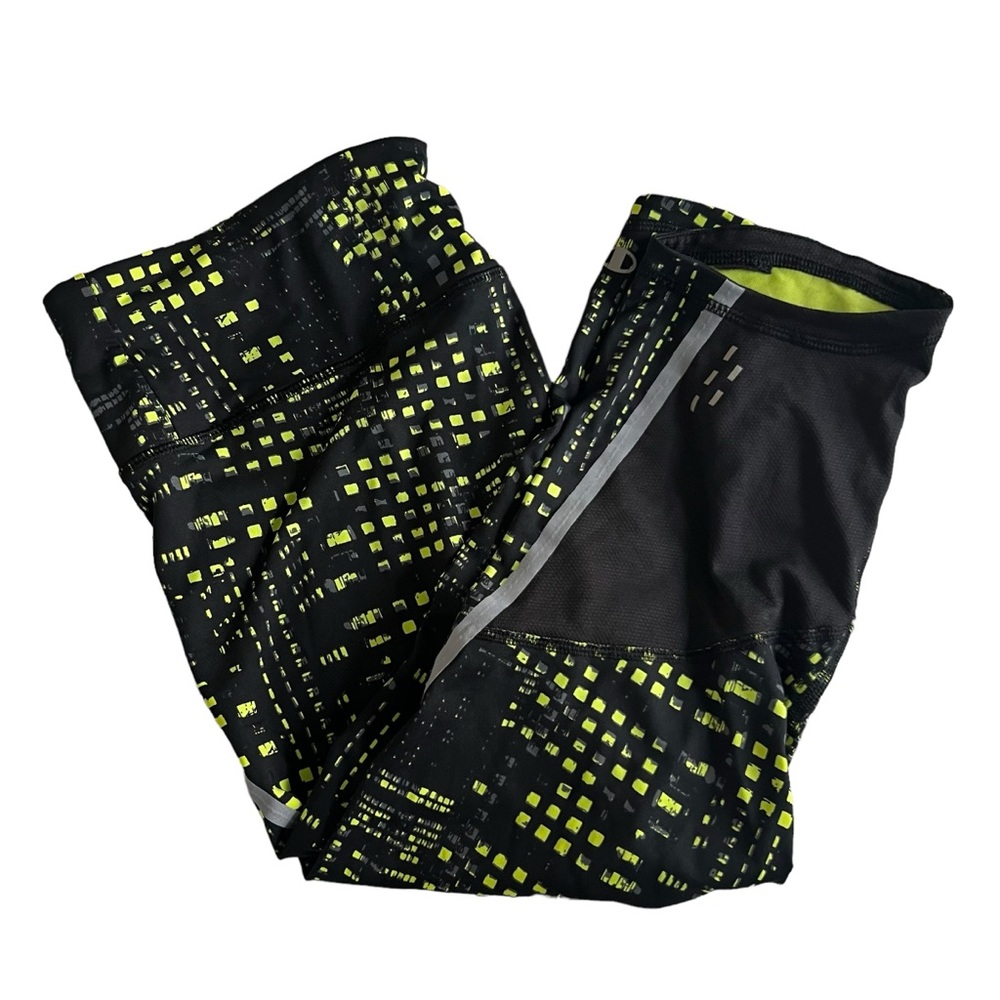 Champion Black and Neon Yellow Leggings